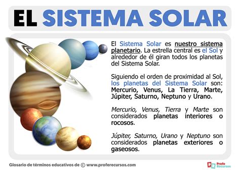 sistema solar definicion